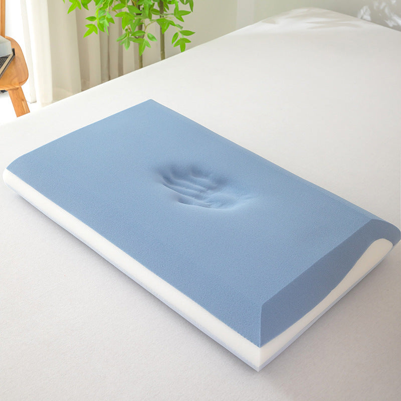 contour memory foam ergonomic cervical pillow with breathable cooling knit cover and removable washable sleeve Bowlift