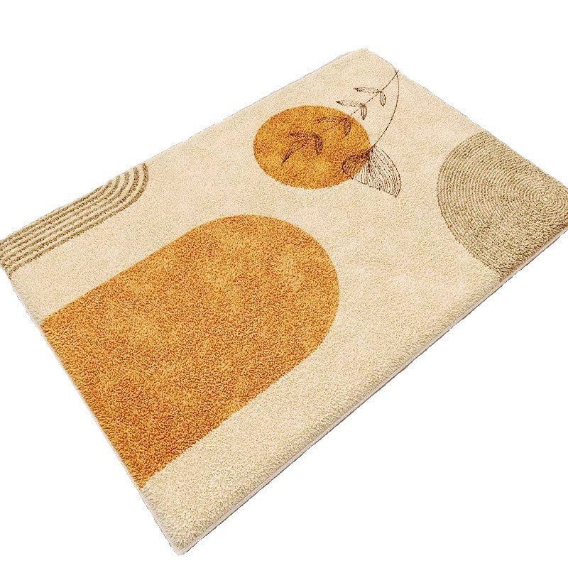 Contemporary Abstract Bath Rug Bowlift