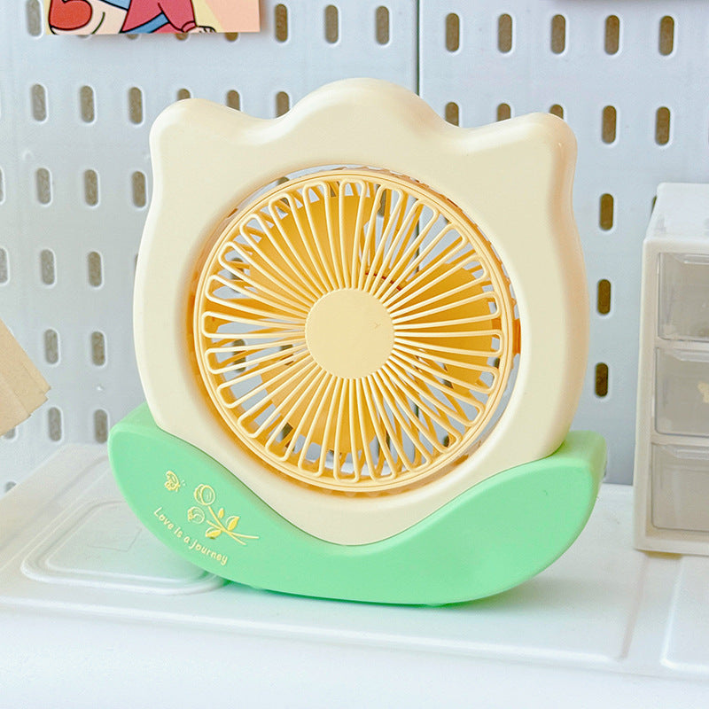 Unisex Portable Mini Table Fan in Flower Pattern Bowlift