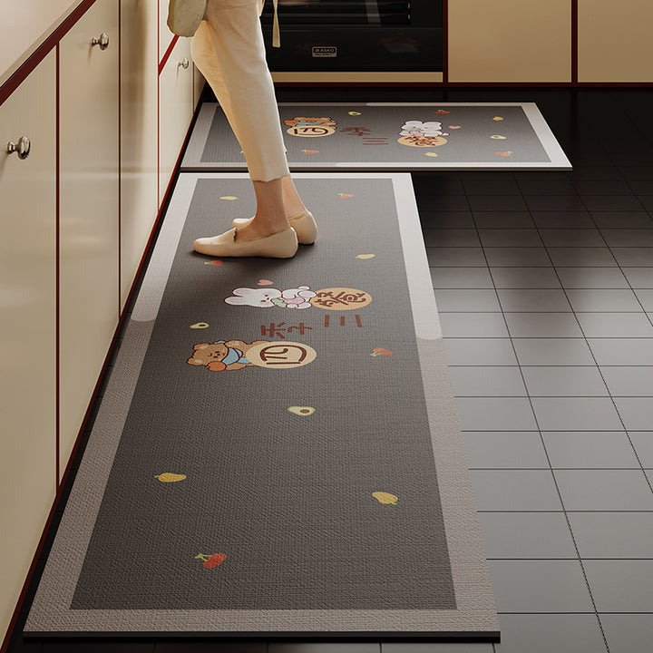 Playful Dog-Themed Anti-Fatigue Kitchen Mat