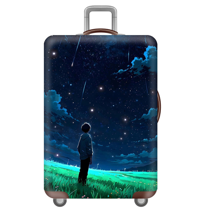 Unisex Hard Shell Suitcase with Dreamy Landscape Design Bowlift