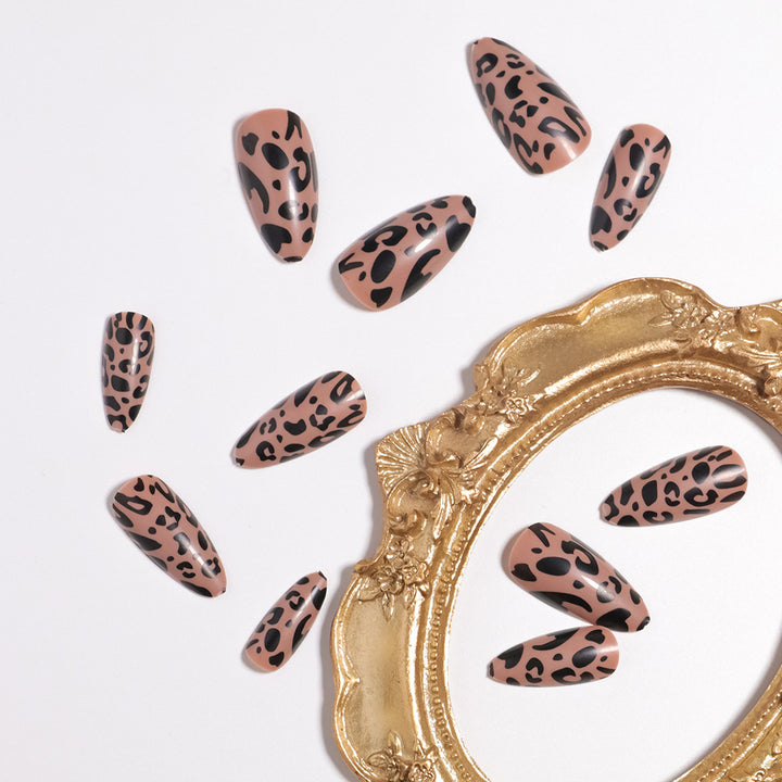 Stylish Leopard Print Press-On Nails Bowlift
