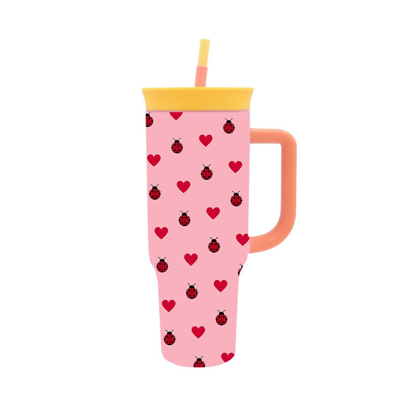 Women's Stylish Drink Cup with Practical Straw Bowlift