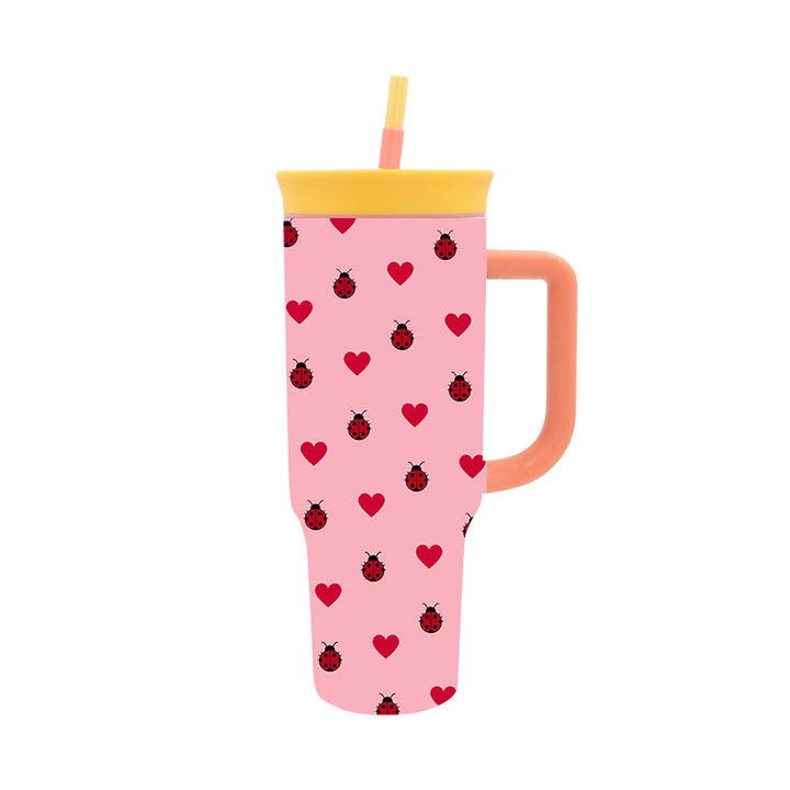 Women's Stylish Drink Cup with Practical Straw Bowlift