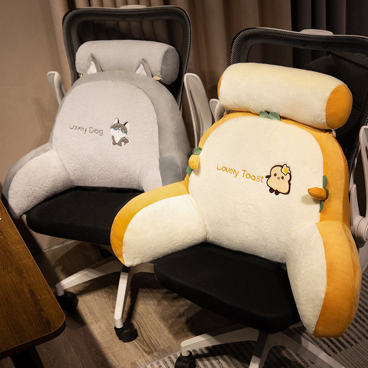 Plush back support cushion in dolphin design Bowlift
