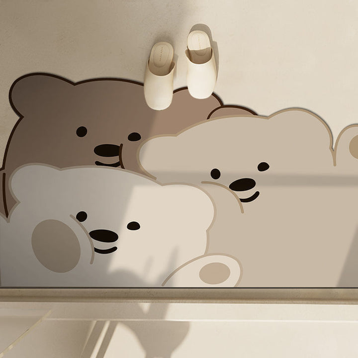 Cute Penguin-Themed Bath Mat Bowlift