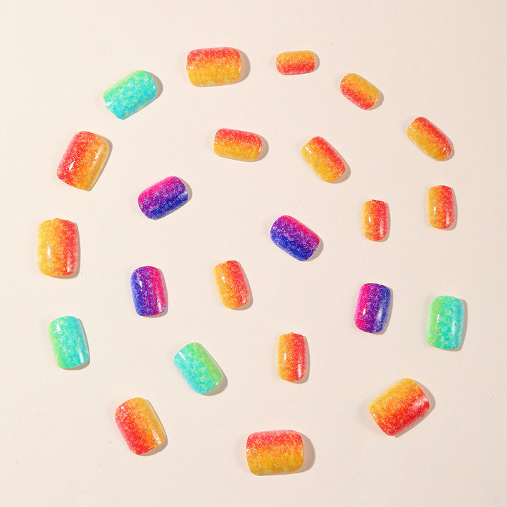 Sparkling Gradient Glitter Nail Art Extensions Bowlift
