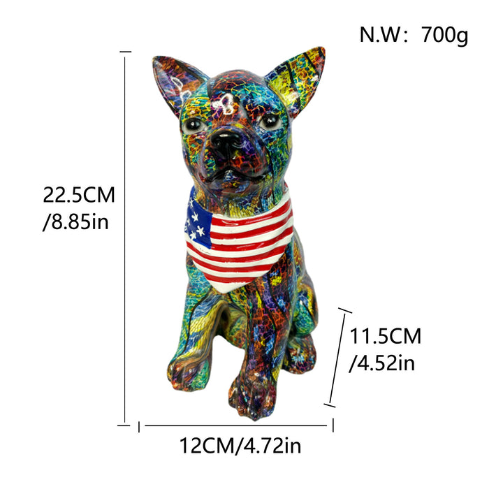 Colorful decorative figure of a dog in modern design Bowlift