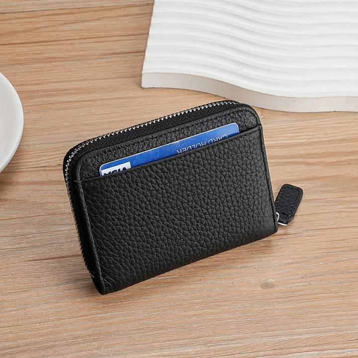 Minimalist Zippered Leather Wallet