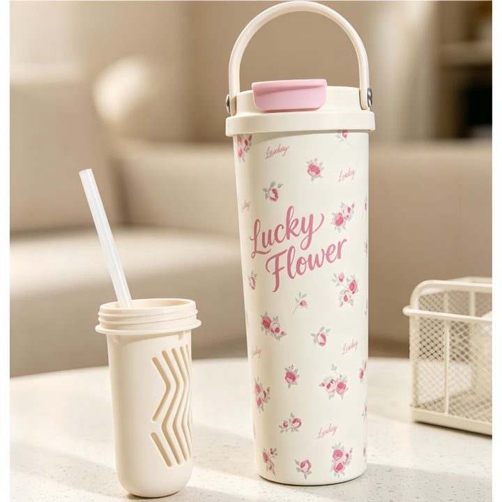 Women’s insulated bottle with high-quality floral design Bowlift