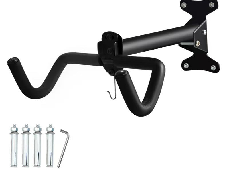 Heavy-Duty Wall-Mounted Bicycle Storage Hook with Padded Dual Arms and Fixed Foldable Mount Bowlift