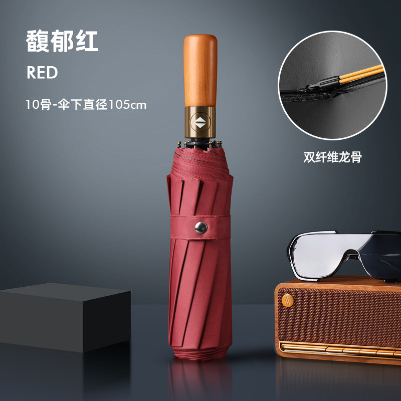 Women Folding Umbrella with Double Wind Protection System Bowlift