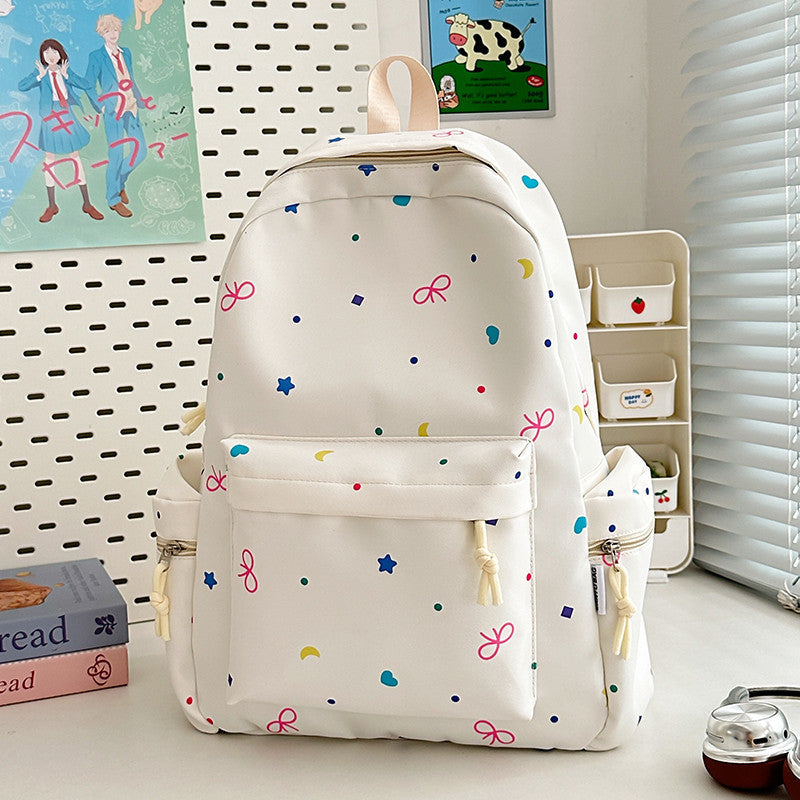 Playful Patterned School Backpack