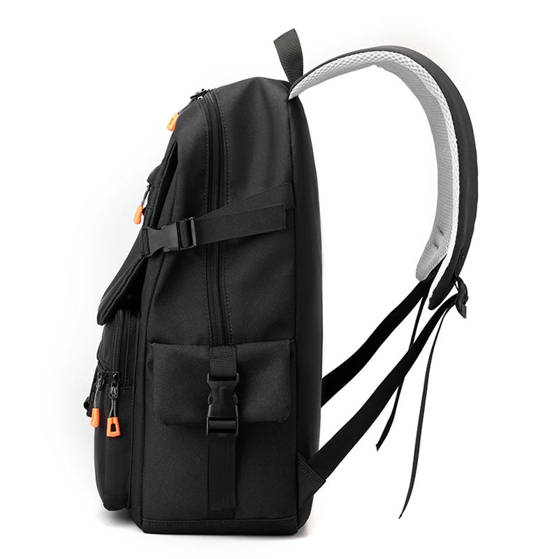 Multifunctional backpack with water-repellent design and extensive compartment layout Bowlift