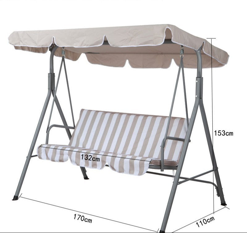 Roomy outdoor canopy swing bench with adjustable canopy Bowlift