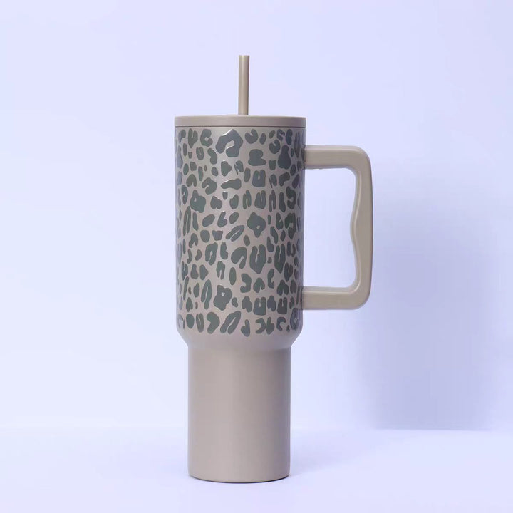 Ladies drinking cup with unique leopard pattern Bowlift
