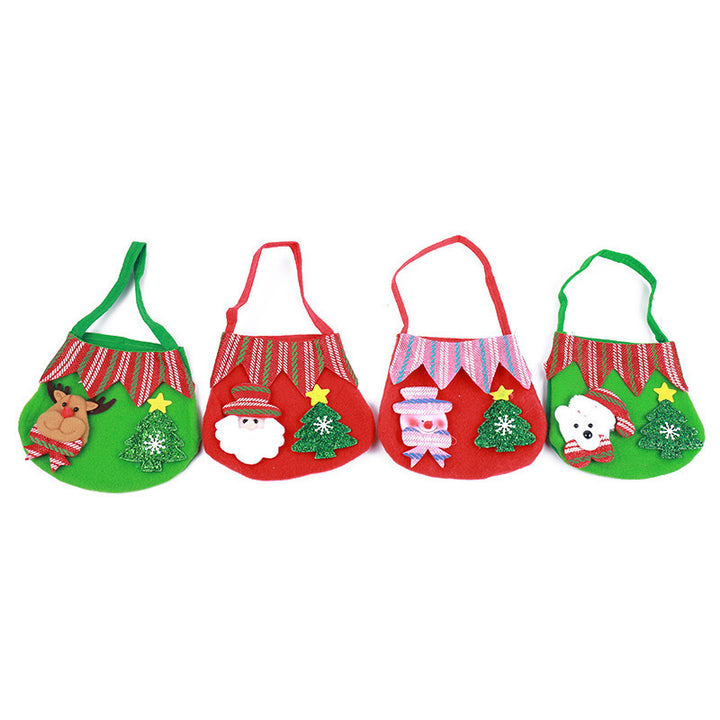 Festive Holiday-Themed Felt Tote Bag Bowlift
