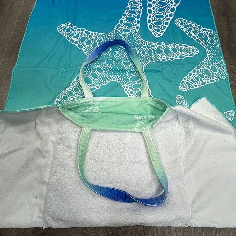 Beach towel with creative sea turtle pattern Bowlift