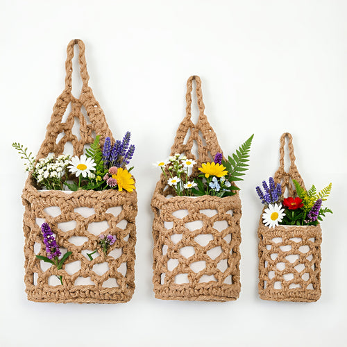 Handcrafted Natural Fiber Hanging Organizer