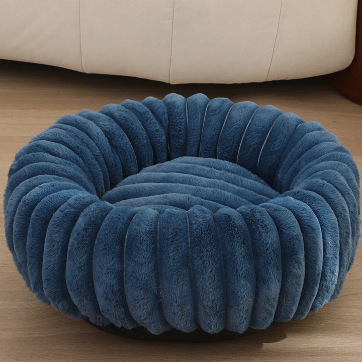 Women Round Cuddle Bed with High Edges Bowlift