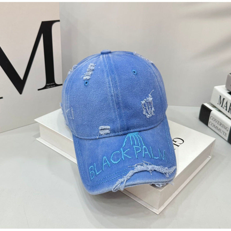 Women's Distressed Cotton Baseball Cap Bowlift 1784083899