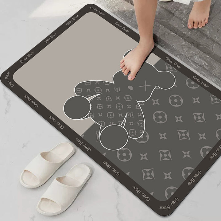 Elegant Marble-Inspired Bath Mat