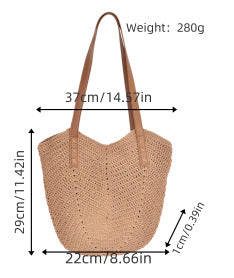 Hand-crocheted shoulder bag with reinforced straps Bowlift