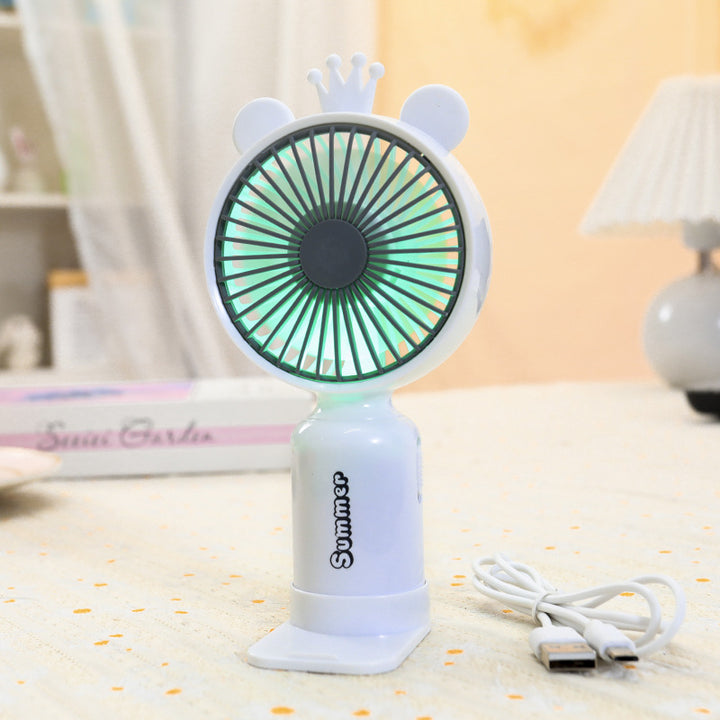 Women's Portable Fan with Cute Ears Bowlift