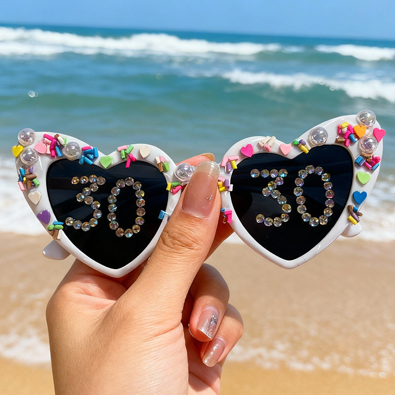 Fun Heart-Shaped Celebration Sunglasses Bowlift