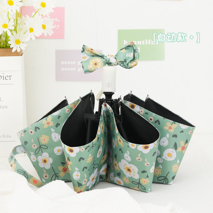 Women's Foldable Umbrella with Colorful Floral Patterns Bowlift