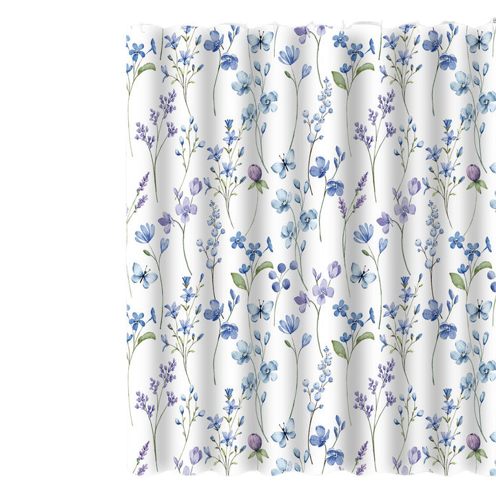 Floral Patterned Bathroom Shower Curtain Bowlift