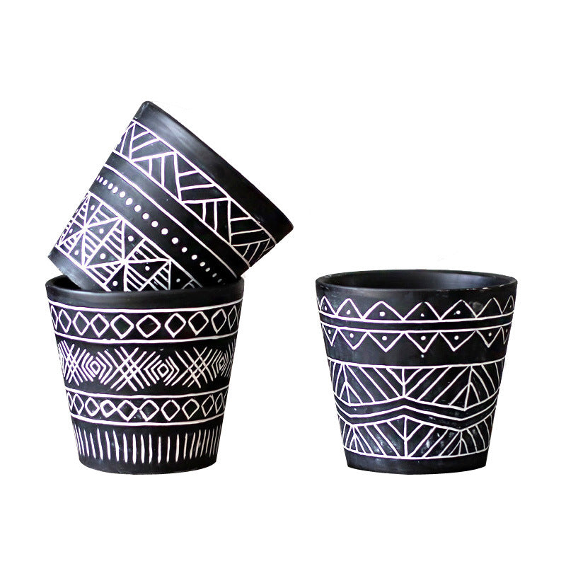 Decorative plant pots in Ethno style Bowlift