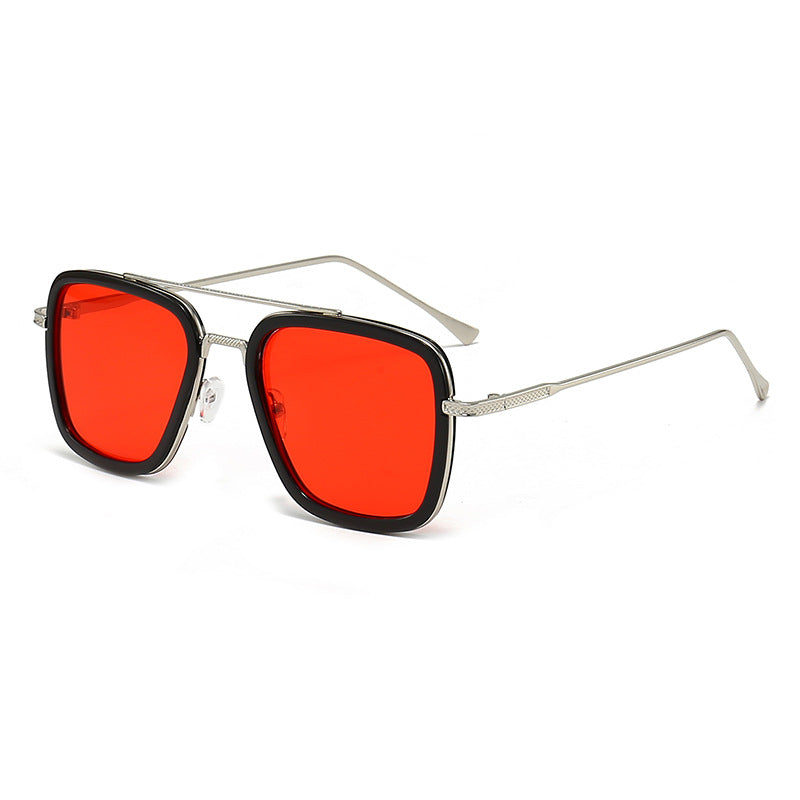Women's fashionable square sunglasses with glamorous metal frame Bowlift