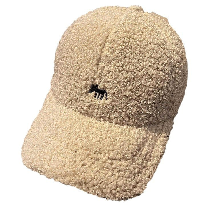 Women's Plush Textured Baseball Cap Bowlift