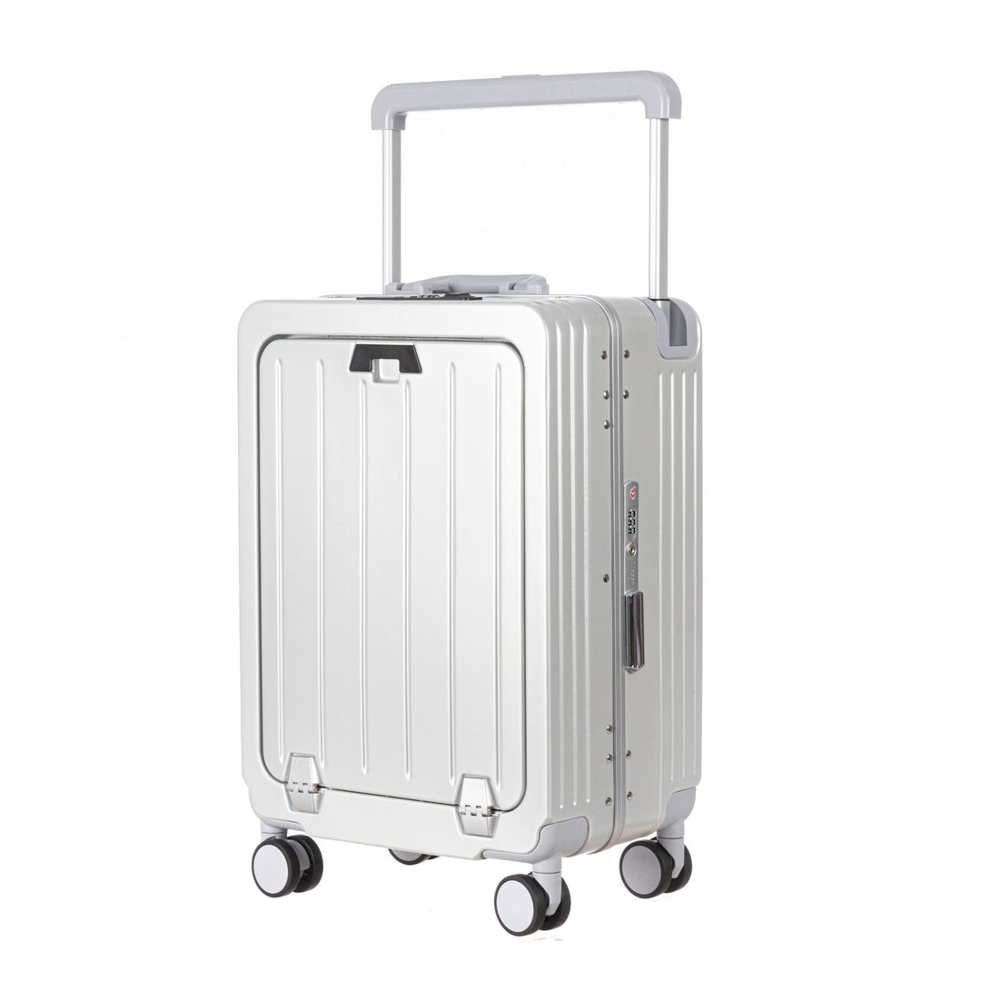 Unisex Compact Aluminum Hard Shell Carry-On Suitcase Bowlift