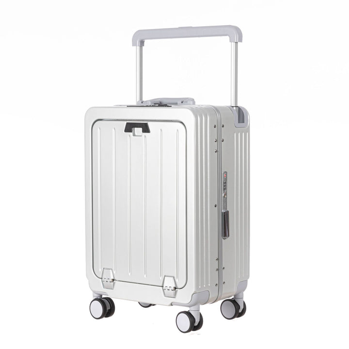 Unisex Compact Aluminum Hard Shell Carry-On Suitcase Bowlift