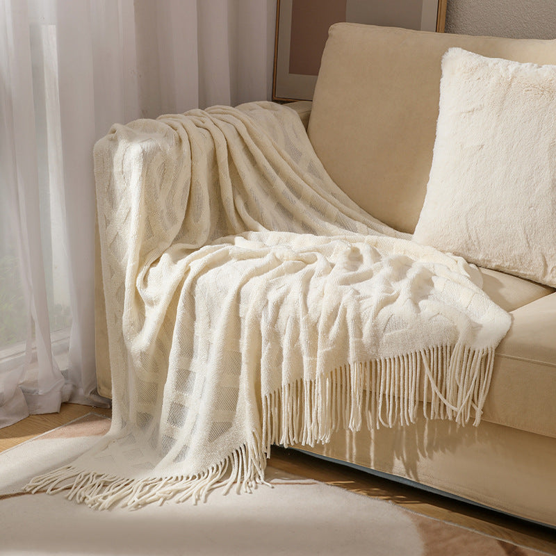 Cozy Knitted Throw Blanket