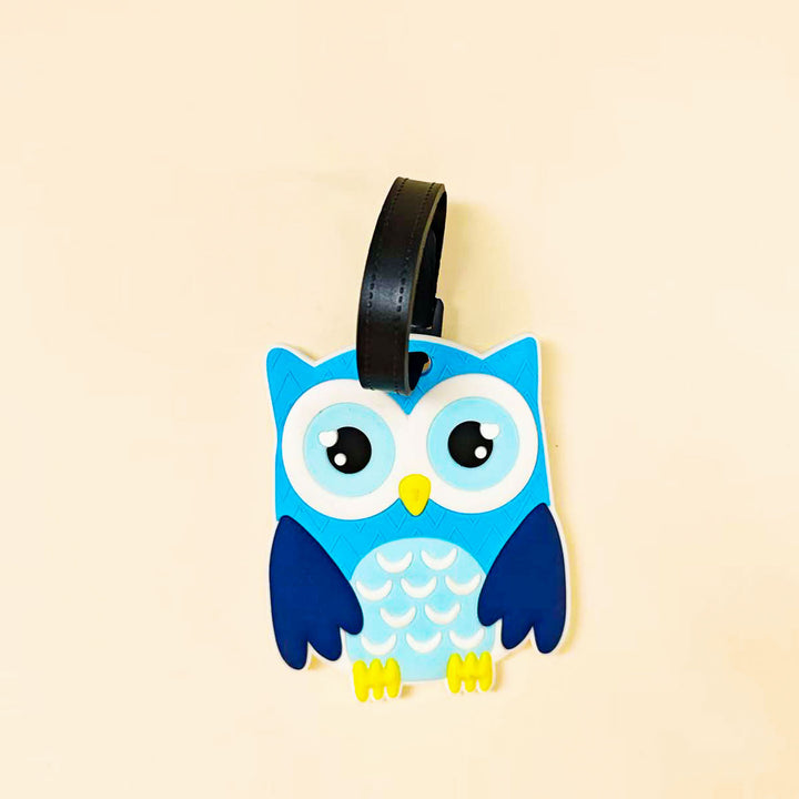 Unisex Luggage Tag in Artistic Owl Design Bowlift