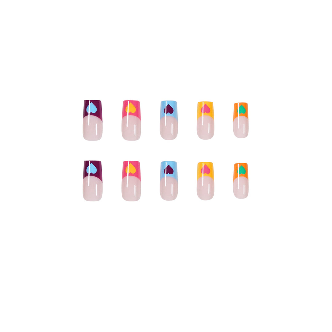 Artful Nail Art with Colorful Heart Designs Bowlift