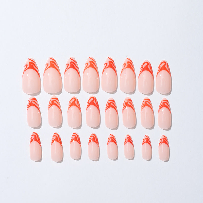 Artistic Flame-Design Press-On Nail Kit Bowlift