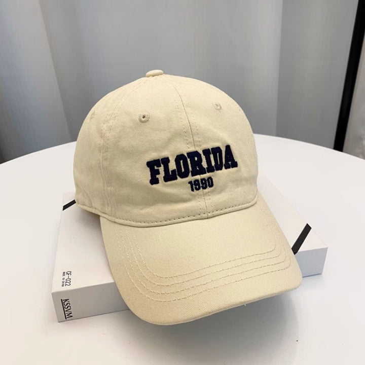Men's Embroidered Cotton Adjustable Baseball Cap Bowlift
