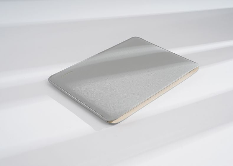 Minimalist Padded Vegan Leather Laptop Sleeve with Microfiber Lining Bowlift