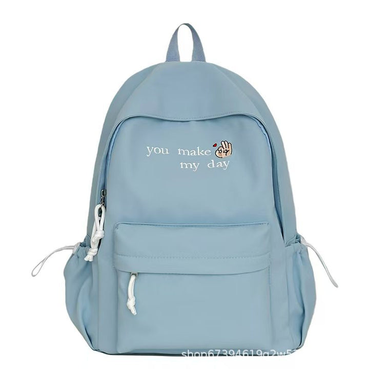 Casual Embroidered Backpack Bowlift
