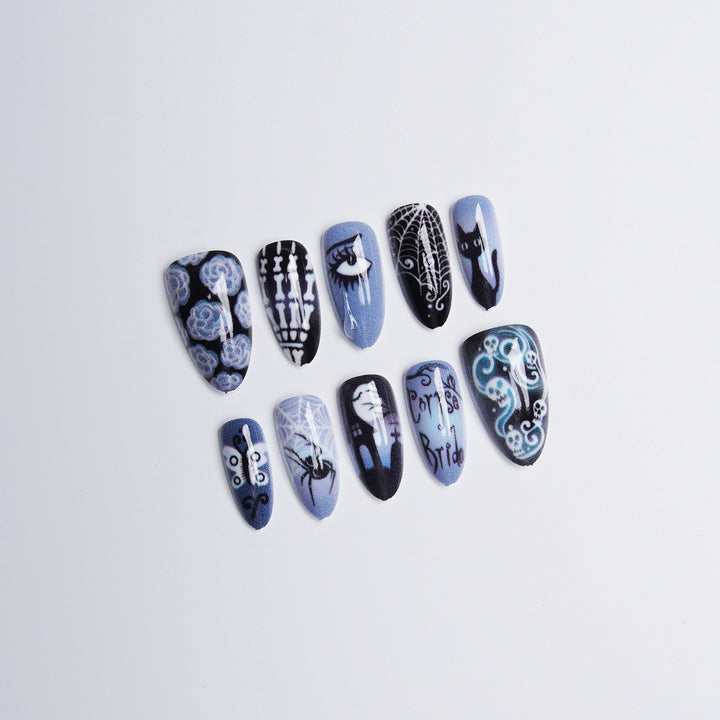 Artificial nail set with creative designs Bowlift