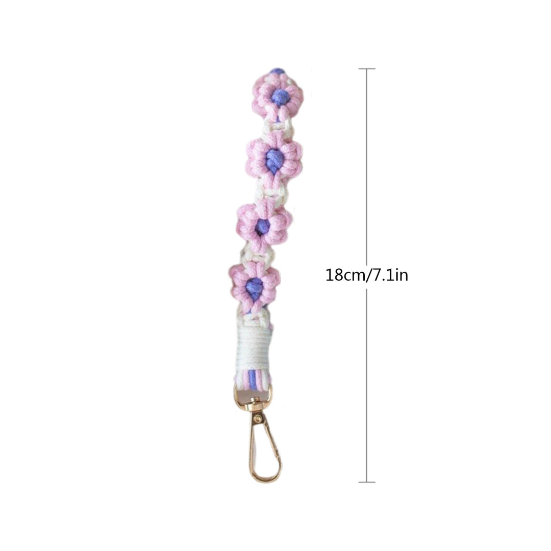 Macrame Keychain Holder with Floral Design Bowlift