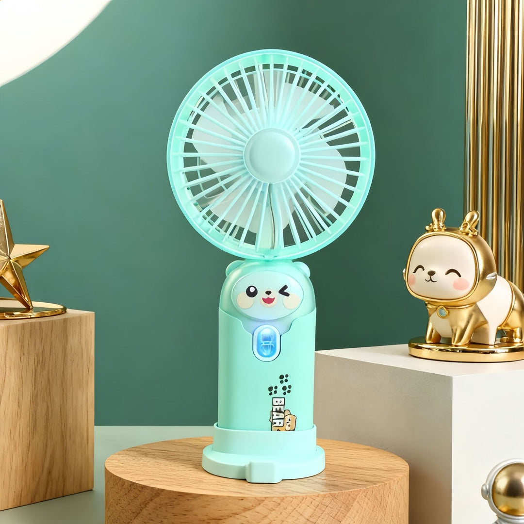 Women Portable Hand Fan with Playful Animal Design Bowlift