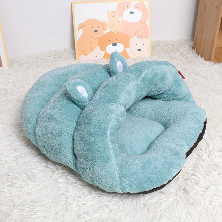 Cozy Cat-Themed Indoor Slippers   Dog Bed