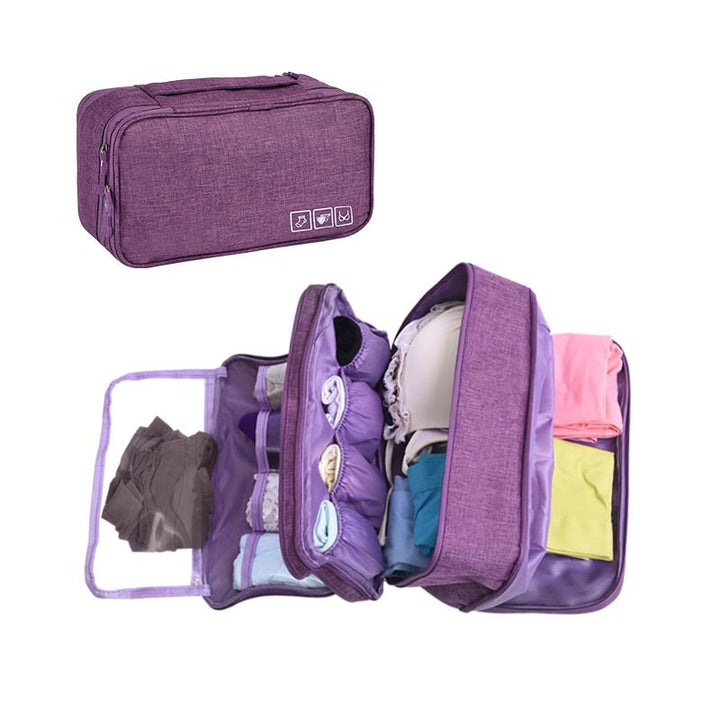Multi-Compartment Travel Storage Pouch Bowlift