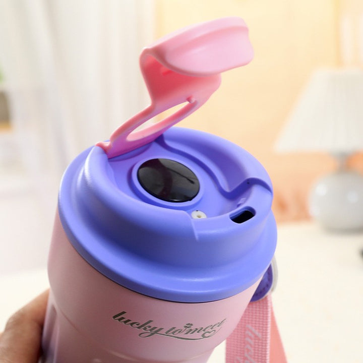 Women's insulated drinking bottle with practical flip top Bowlift