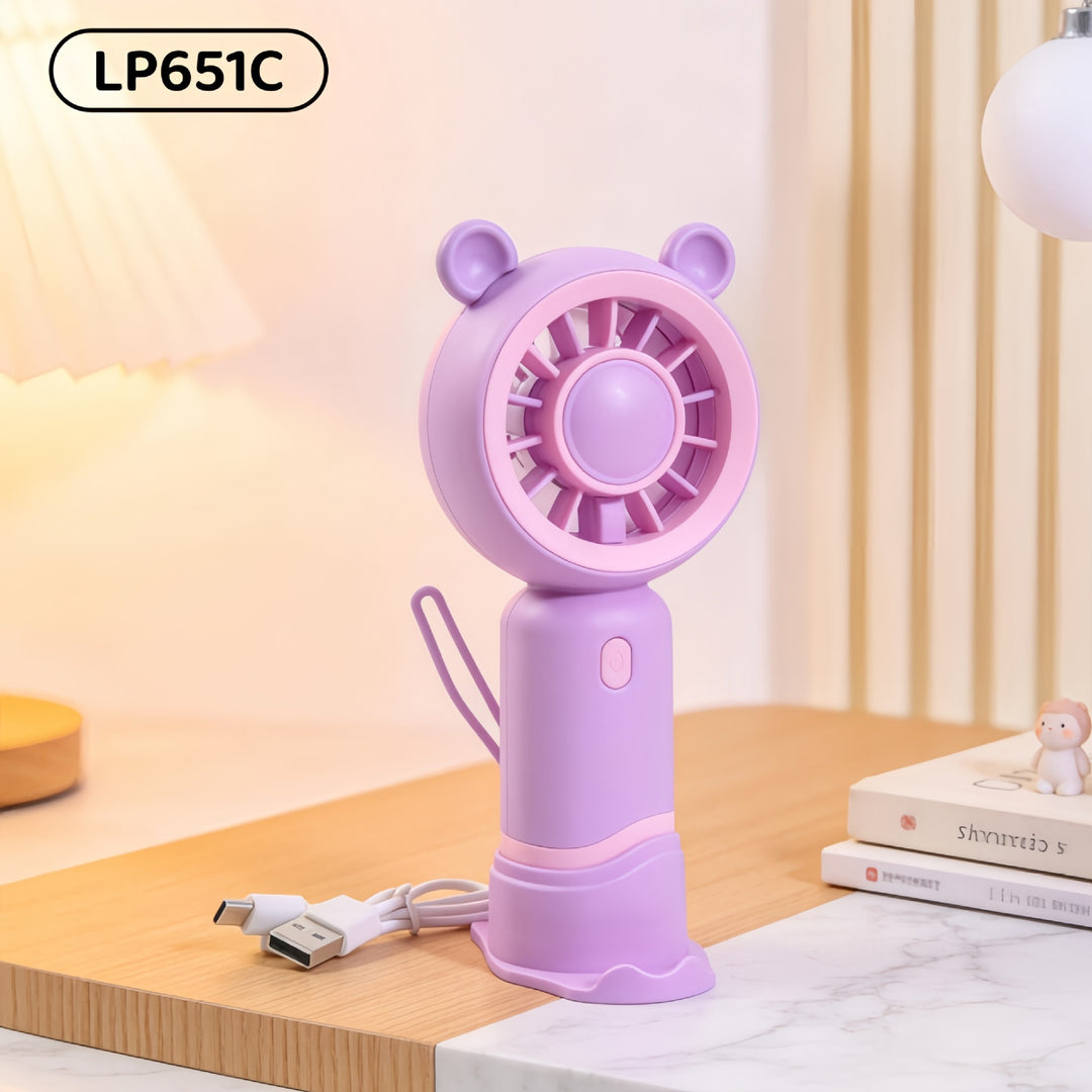 Women Portable Hand Fan with Cute Snail Design Bowlift